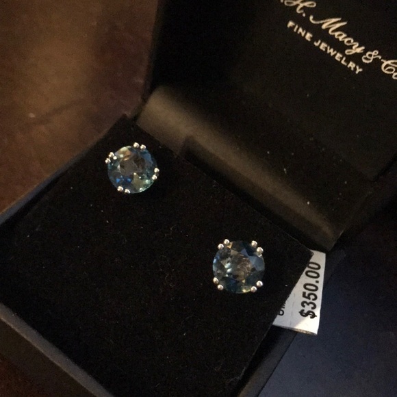 NWT authentic topaz studs - Picture 4 of 4